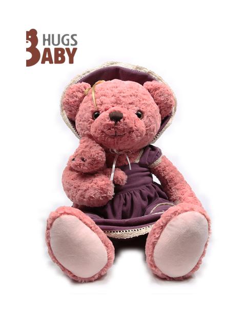 抱抱宝贝：母子泰迪熊